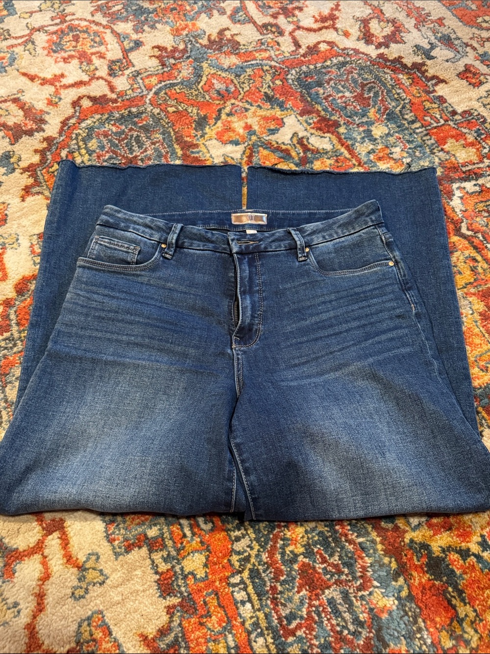 Kut from the Kloth Wide-Leg Dark Blue Denim Jeans - Picture 6 of 6